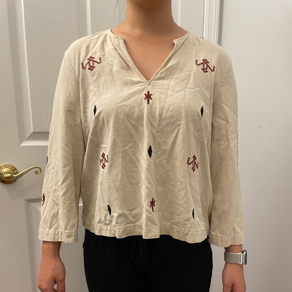 Madewell long sleeve blouse in size S.